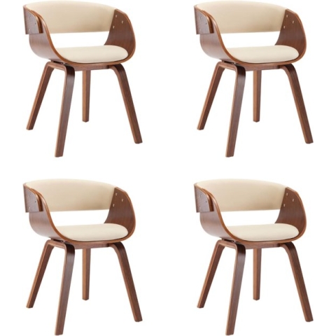 vidaXL-Eetkamerstoelen-4-st-gebogen-hout-en-kunstleer-crèmekleurig