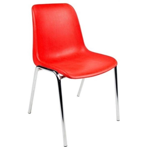 (Set van 2 stuks) Kantinestoelen Rome kunststof stapelbaar grijs
