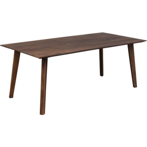 Old Inn - Eetkamertafel Mango walnoot met houten poot 240x100cm