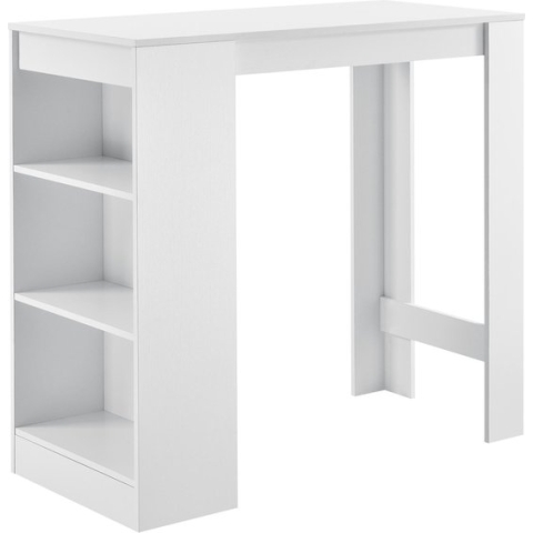 Bartafel met 3 planken 110x50x103 cm wit