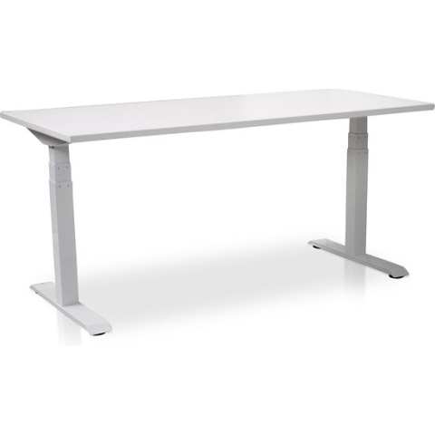 Zit-sta bureau elektrisch verstelbaar - MRC PRO-L 2.0 NEN-EN 527 | 180 x 80 cm | frame wit - blad wit | memory functie met 4 standen | 150kg draagvermogen