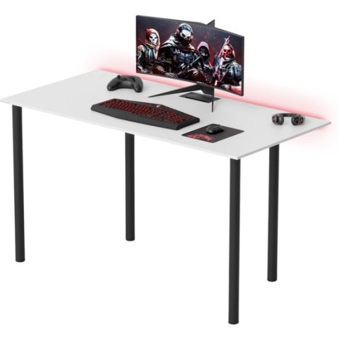 GAME HERO® Saint Gaming Bureau - Met LED Verlichting - 132 x 65 cm - Wit