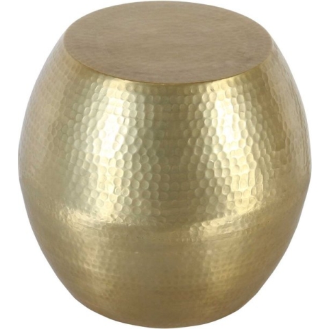 Oosterse bijzettafel met hamerslag finish- kleur goud - Marokkaanse tafel
