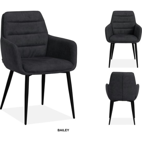 MX Sofa Eetkamerstoel Bailey | kleur: Antraciet