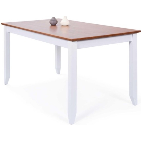 Eettafel Westerland 160x90cm landelijk - wit/bruin