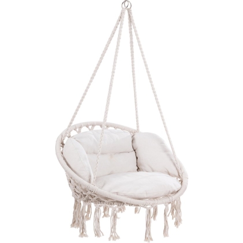 Detex Hangstoel 2 Kussens - Belastbaar tot 150kg Ø 60 cm - Crème