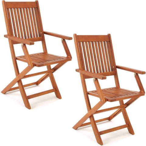 Casaria Klapstoel 2 Stuks - FSC®-Gecertificeerd Acaciahout – Bruin