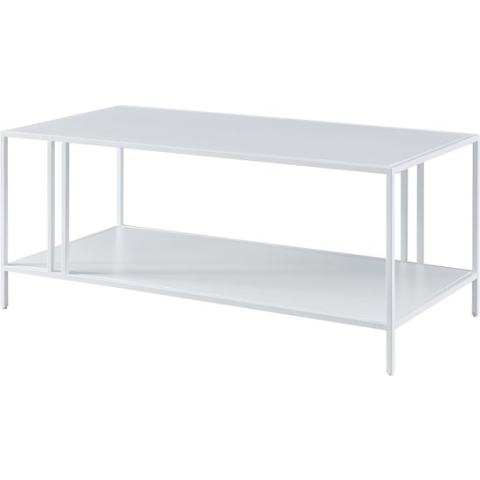 Salontafel Kumlinge metaal 47x110x55 cm wit
