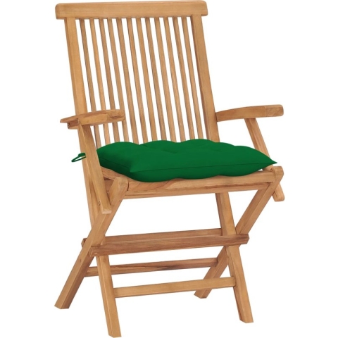 vidaXL-Tuinstoelen-4-st-met-groene-kussens-massief-teakhout