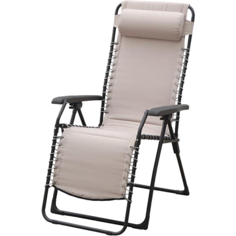 Tuinstoel Roma opvouwbaar antraciet 116 cm