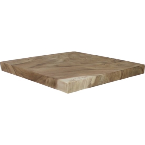 Vierkant tafelblad - 70x70x6 - Naturel - Munggur