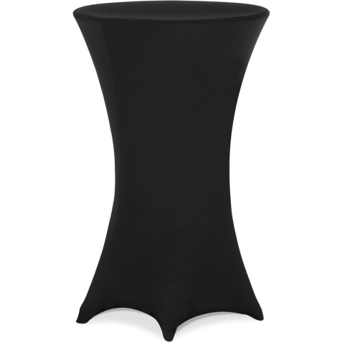 Deuba Statafelrok Tafelkleed Stretch 30°C Wasbaar Ø 60 cm Zwart