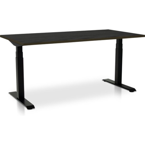 Zit-sta bureau elektrisch verstelbaar - MRC PRO-L NEN-EN 527 | 140 x 80 cm | frame zwart - blad zwart eiken | memory functie met 4 standen | 150kg draagvermogen