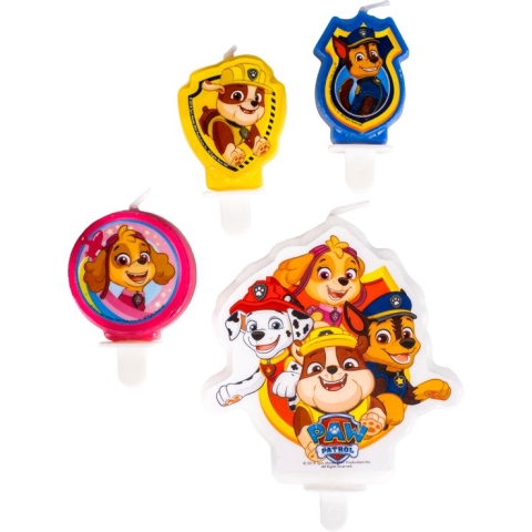 AMSCAN - 4 Paw Patrol verjaardagskaarsjes