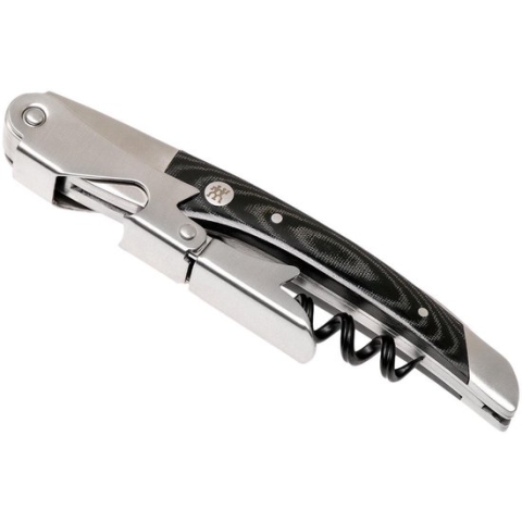 Zwilling kelnersmes 3-in-1 – RVS – Zwarte Micarta handgreep