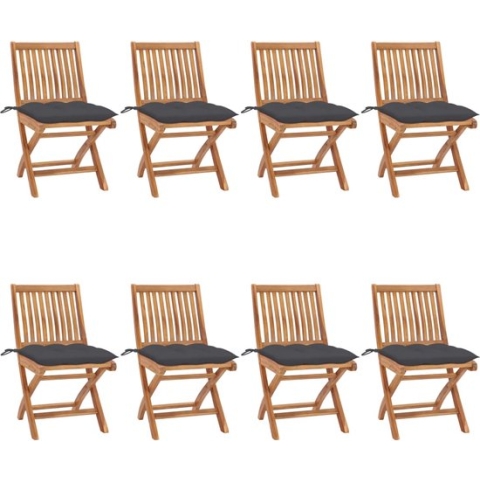 vidaXL-Tuinstoelen-8-st-inklapbaar-met-kussens-massief-teakhout