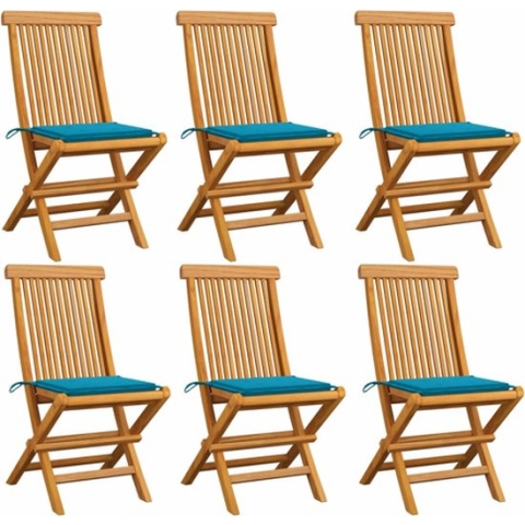 vidaXL-Tuinstoelen-6-st-met-blauwe-kussens-massief-teakhout
