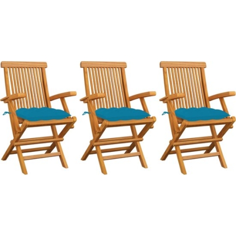 vidaXL-Tuinstoelen-3-st-met-lichtblauwe-kussens-massief-teakhout