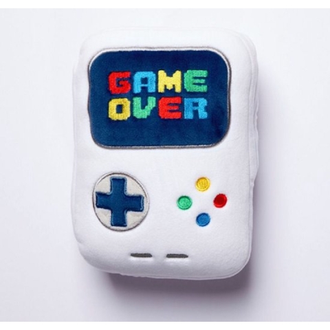 Puckator - Resteazzz - Nekkussen met Slaapmasker - Game Over - rechthoekig nekkussen - Neksteun voor Reis Vliegtuig/Auto/Bus