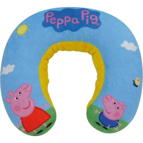 Peppa Pig - Hoofdsteun - Nekkussen - Blauw - 20x22cm