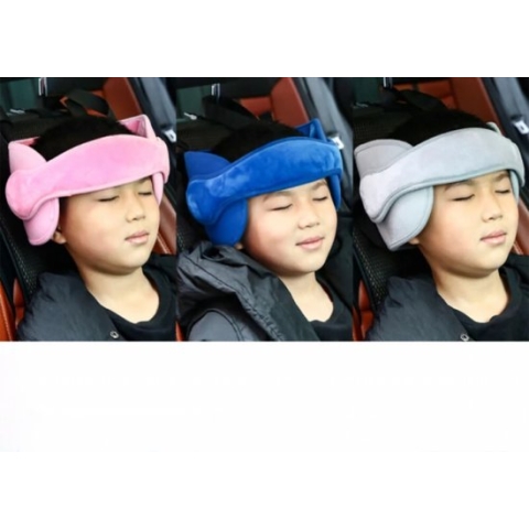 Hoofdsteun kinderen - Kinderhoofdsteun - Nekkussen - Auto hoofdsteun - Grijs - Nekbescherming - Hoofdband kinderen