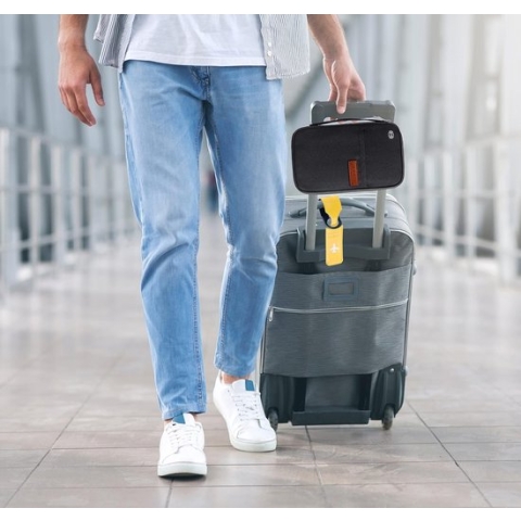 Paspoorttas voor het hele gezin, paspoorthoes en 3 stuks kofferlabels, reisdocumententas, reisorganizer met RFID-blokkering voor paspoort, creditcards, reisdocumenten, identiteitskaart, grijs