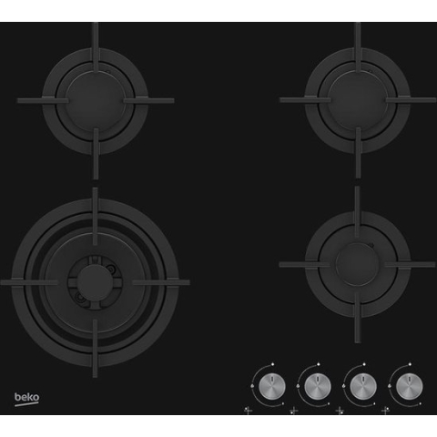 Beko HILW64222S kookplaat Zwart Ingebouwd Gaskookplaat 4 zone(s)