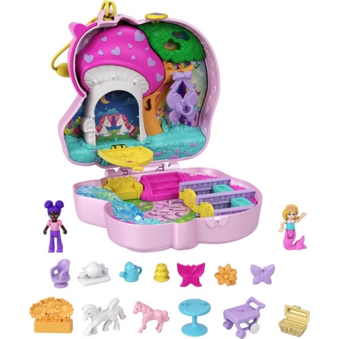 Polly Pocket Eenhoorn koffer - Speelfigurenset