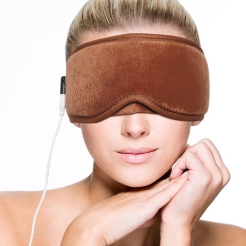 Equivera Verwarmd Oogmasker - 5 Standen - Bruin - Elektrisch Oogmasker - Oogmasker - Oogmasker Wallen - Slaapmasker - Droge Ogen