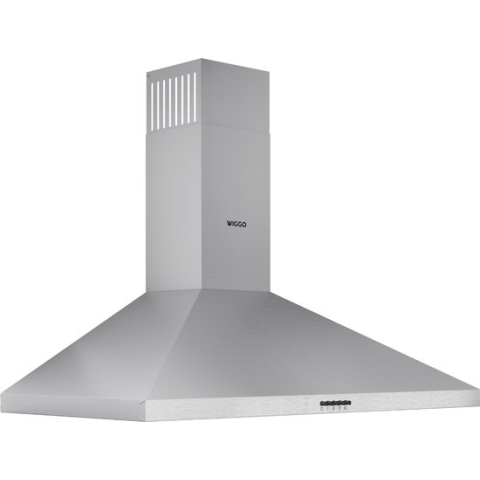 Wiggo WE-A930P(X) - Wandschouw Afzuigkap - 90cm - 695m³/h - 3 standen - Energieklasse A - Rvs - Koolstoffilters meegeleverd