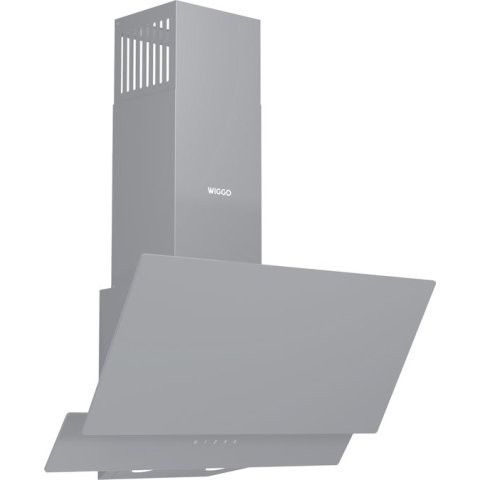 Wiggo WE-A642G(G) - Schuine afzuigkap - 60 cm - 626 m³/h - 4 standen - Energieklasse A - Grijs - Glas - Koolstoffilters meegeleverd