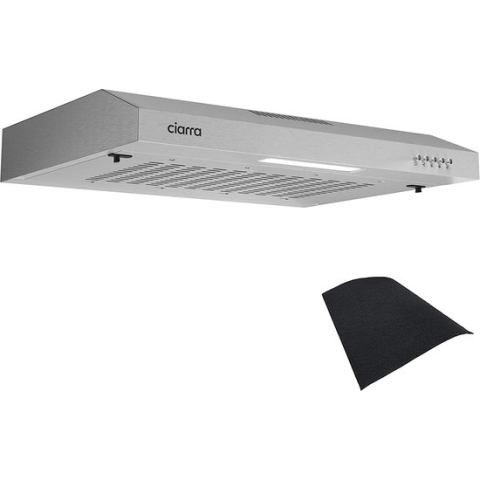 CIARRA CBCS6903 - 60cm Onderbouw afzuigkap RVS – inclusief koolstoffilter - 220m3