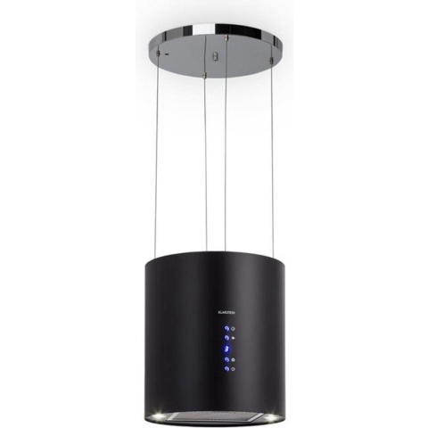 Klarstein Barett Afzuigkap Eilandschouw Eiland Afzuigkap - 190 W - Recirculatiesysteem Met 3 Standen - Recirculatievermogen: 558 M³/H - LED-Verlichting Fornuisverlichting: 2 X 1 W - Zwart