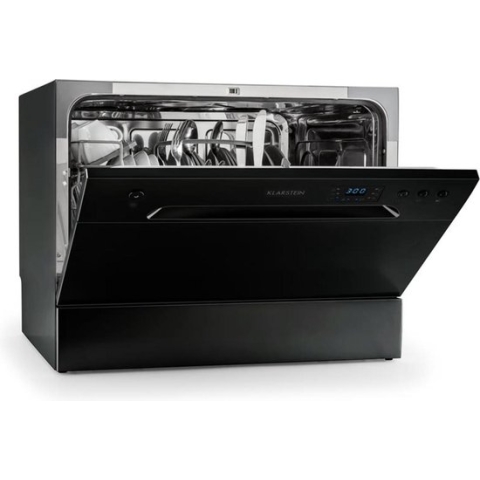 Klarstein Amazonia 6 - Mini Vaatwasser - Vrijstaand - Afwasmachine - 6 Programma's - 55 x 43,5 x 49,5 cm - Zwart
