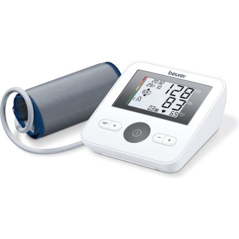 Beurer BM 27 Basic | Bloeddrukmeter bovenarm | Aanbevolen door Hartstichting | Hartritmestoornis herkenning | Risico-indicator | Manchet-aanbreng controle | 22 tot 42 cm Manchet | Klinisch gevalideerd | 5 Jaar garantie