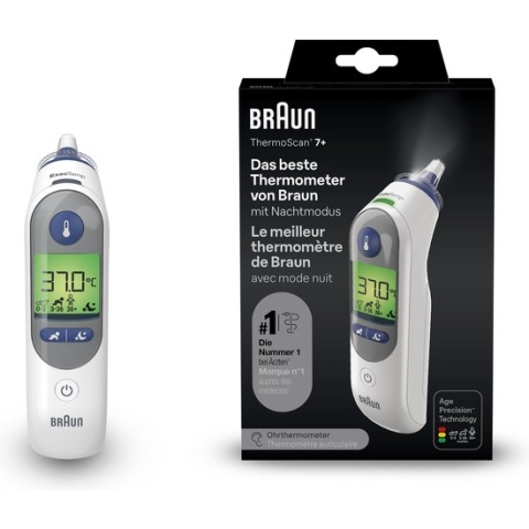 Braun Thermoscan 7+ Oorthermometer met nachtmodus