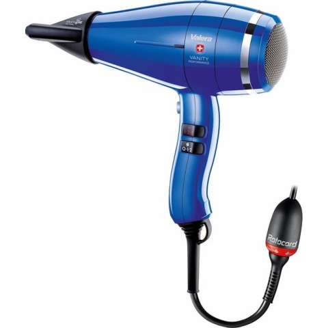 Valera VANITY VA8612RCRB - Ultrastille föhn - Krachtige AC motor 2400W - Swiss made - Blauw