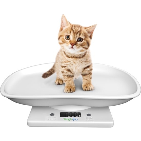 Dierenweegschaal Puppy Kitten Keukenweegschaal digitaal Weegschaal - Dieren Weegschaal - Keuken Weegschaal met Kom - Precisie Weegschaal - Kleine Weegschaal tot 10 kg