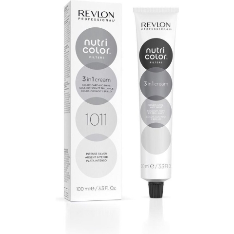 Permanente kleurcrème Revlon Nutri Color 1011 - Intense Silver 3 in 1 (100 ml)