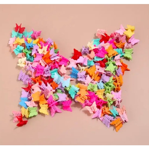 Vlinder haarclip 100 stuks | Butterfly Hairclip | Ponytail | Mix kleuren | Haarklem | Haren | Cute Hair Clips