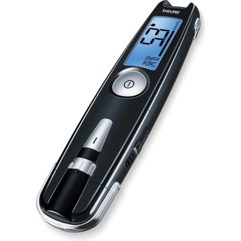 Beurer GL 50 Deep Black mmol/l Bloedsuikermeter - Bloedglucosemeter - Geïntegreerde prikhulp - Incl. 10 teststrips, 5 lancetten, batterijen en etui - USB - App beurer HealthManager Pro - 5 Jaar garantie