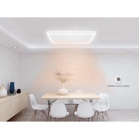 Quality Heating - HL Serie infrarood paneel met LED verlichting - infrarood verwarming - infrarood kachel - infrarood verwarmingspaneel - 70 x 110 cm - 700Watt - LED Dimbaar inclusief thermostaat