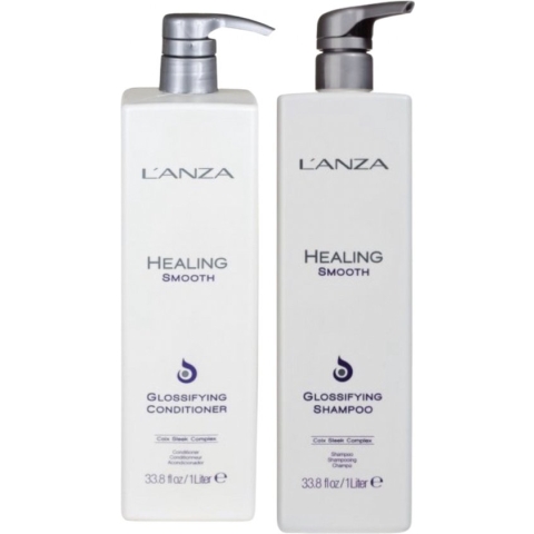 Lanza Healing Smooth Glossifying Shampoo 1000ml & Lanza Healing Smooth Glossifying - 1000 ml - Conditioner