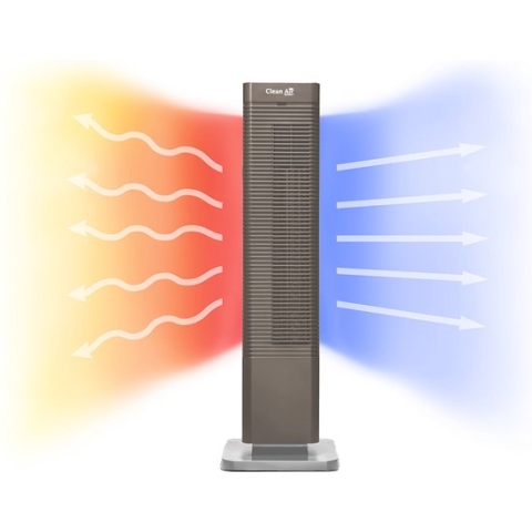 Clean Air Optima® CA-904C - 2in1 Design Ventilator Elektrische Kachel - Verwarmen en Koelen - Stoffilter - Draaicirkel (oscillatie): 80º - Digitale thermostaat instelbaar 15-35°C