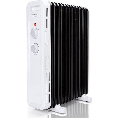Aigostar Luke 33ZDJ - Olieradiator 2300W - Thermostaat - 25m² - Oliegevulde Radiator - Elektrische Kachels - 3 Standen - Wit