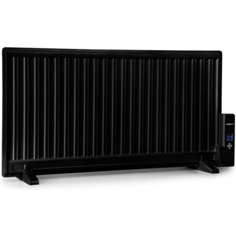 oneConcept Wallander Olieradiator met regelbare thermostaat - Oliegevulde radiator - Elektrische kachel - Leddisplay - Timer - Wandmontage