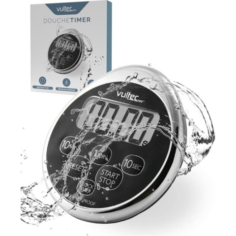 Douchetimer - digitale waterdichte timer - douche klok - showertimer - digitaal - IPX7