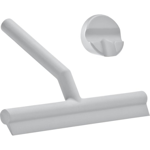 Douchewisser - Zone Denmark Silicone wisser - soft grijs - met houder - trekker badkamer