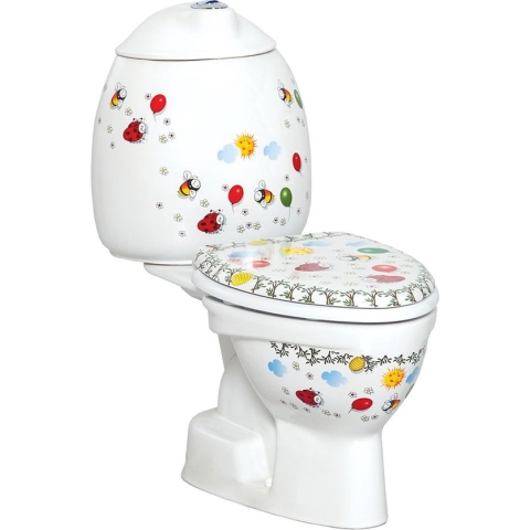 STAANDE KINDER-WC WIT S-TRAP (niet compleet)