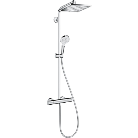 hansgrohe Crometta E Showerpipe 240 1jet EcoSmart met thermostaat chroom